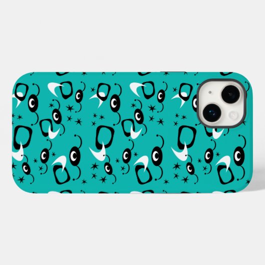 レトロ原子クモ Case-Mate iPhoneケース (裏面 (横))