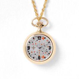 レトロ原子スターバストデザイン時計 腕時計