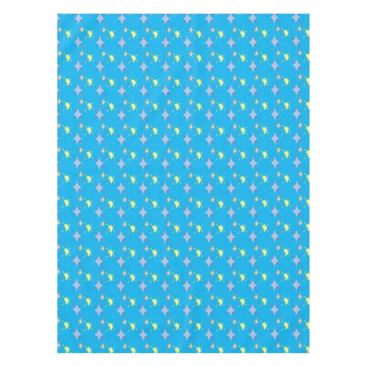 レトロ原子スターバストパターン テーブルクロス (正面)