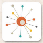 レトロ原子スターバストミッドセンチュリー コースター (正面)