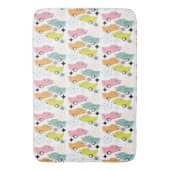 レトロ原子スターバスト中モダン世紀車 バスマット (正面縦)