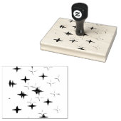 レトロ原子ダイヤモンド星形 ラバースタンプ (押印)