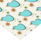 レトロ原子ブーメランとスターバストテーブルランナー ショートテーブルランナー (コーナー)