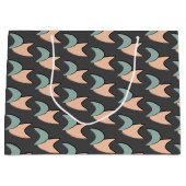 レトロ原子三日月パターン抱き枕 ラージペーパーバッグ (正面)