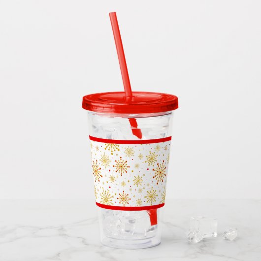 レトロ原子中世紀パタモダンーン アクリルタンブラー (アイス正面)