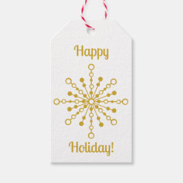 レトロ原子中世紀モダン金ゴールドスターバスト ギフトタグ