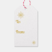 レトロ原子中世紀モダン金ゴールドスターバスト ギフトタグ (裏面)