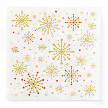 レトロ原子中世紀レッドモダン&金ゴールドスターバスト