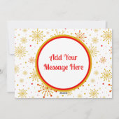 レトロ原子中世紀レッドモダン&金ゴールドスターバスト シーズンカード (裏面)