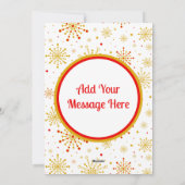 レトロ原子中世紀レッドモダン&金ゴールドスターバスト シーズンカード (裏面)