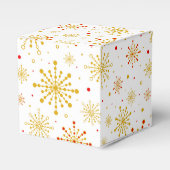 レトロ原子中世紀レッドモダン&金ゴールドスターバスト フェイバーボックス (正面サイド)