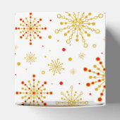 レトロ原子中世紀レッドモダン&金ゴールドスターバスト フェイバーボックス (上部)