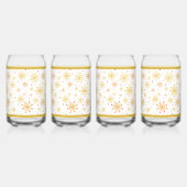 レトロ原子中世紀赤モダンと金ゴールド ガラス缶 (裏面)