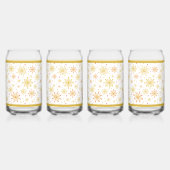 レトロ原子中世紀赤モダンと金ゴールド ガラス缶 (左)