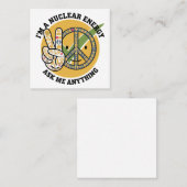 レトロ原子力デザインベクトルギフト スクエア名刺 (正面/裏面)