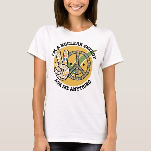 レトロ原子力デザインベクトルギフト Tシャツ (正面)