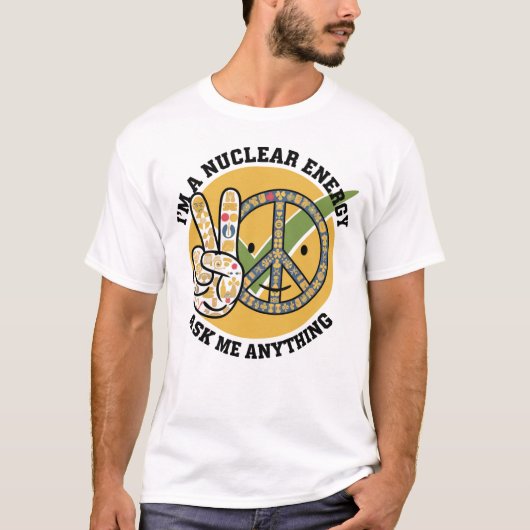 レトロ原子力デザインベクトルギフト Tシャツ (正面)