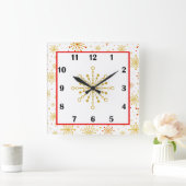 レトロ原子図 スクエア壁時計 (ホーム)