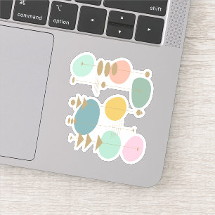 レトロ原子宇宙エイジミッドセンチュリーモダン シール