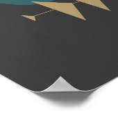 レトロ原子宇宙エイジミッドセンチュリーモダン ポスター (角)