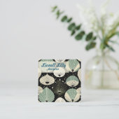 レトロ原子年代の幾何学的パタモダンーン スクエア名刺 (スタンド正面)