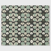 レトロ原子年代の幾何学的パタモダンーン ラッピングペーパー (フラット)