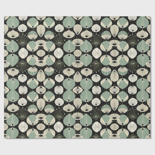 レトロ原子年代の幾何学的パタモダンーン ラッピングペーパー (フラット)