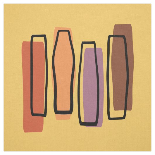 レトロ原子抽象芸術アート「柱」 ファブリック (見本)