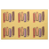 レトロ原子抽象芸術アート「柱」 ファブリック (ファットクウォーター)