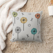 レトロ原子数々の花色 クッション (ブランケット)