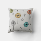 レトロ原子数々の花色 クッション (裏面)