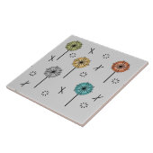 レトロ原子数々の花色 タイル (側面)