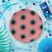 レトロ原子日が差すことパターン ペーパープレート (パーティー)