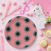 レトロ原子日が差すことパターン ペーパープレート (パーティー)