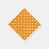 レトロ原子星のパターン（オレンジ色） スタンダードカクテルナプキン (角)