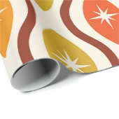 レトロ原子星ミッドセンチュリーオギー模様 ラッピングペーパー (ロールコーナー)