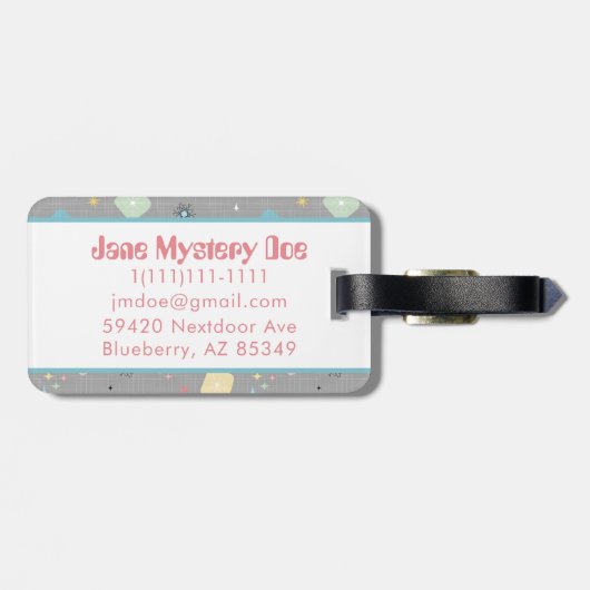 レトロ原子星 ラゲッジタグ (裏面横)