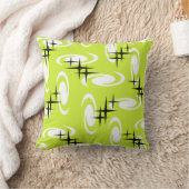 レトロ原子時代の渦巻き星のパターン文字 クッション (ブランケット)