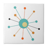 レトロ原子時代スターバストミッドセンチュリーモダン タイル (正面)