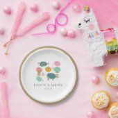 レトロ原子時代ミッドセンチュリーモダンカスタムウェディング ペーパープレート (パーティー)