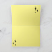 レトロ原子時代ミッドセンチュリーモダンキャッカッコいいト ノートカード (内部)