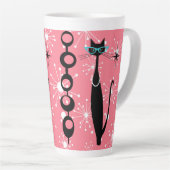 レトロ原子時代ミッドセンチュリーモダンキャックールトスター カフェラテマグ (右アングル)