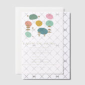 レトロ原子時代ミッドセンチュリーモダン婚約パーティ ベラム紙招待状 (オフセット (招待状))