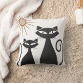 レトロ原子時代ミッドセンチュリーモダンMCMカッコいい猫 クッション (ブランケット)