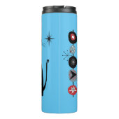 レトロ原子時代ミッドセンチュリーモダンMCMカッコいい猫 タンブラー (裏面)