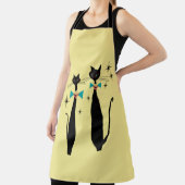 レトロ原子時代ミッドセンチュリーモダンMCMクール猫 エプロン (インサイチュ)