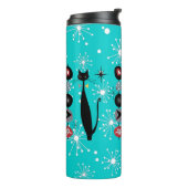 レトロ原子時代中世モダンMCMカッコいい猫   タンブラー (回転左)