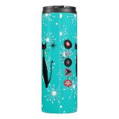 レトロ原子時代中世モダンMCMカッコいい猫   タンブラー (裏面)