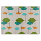 レトロ原子移動パターンガラス切断板 カッティングボード (正面)