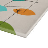 レトロ原子移動パターンガラス切断板 カッティングボード (角)